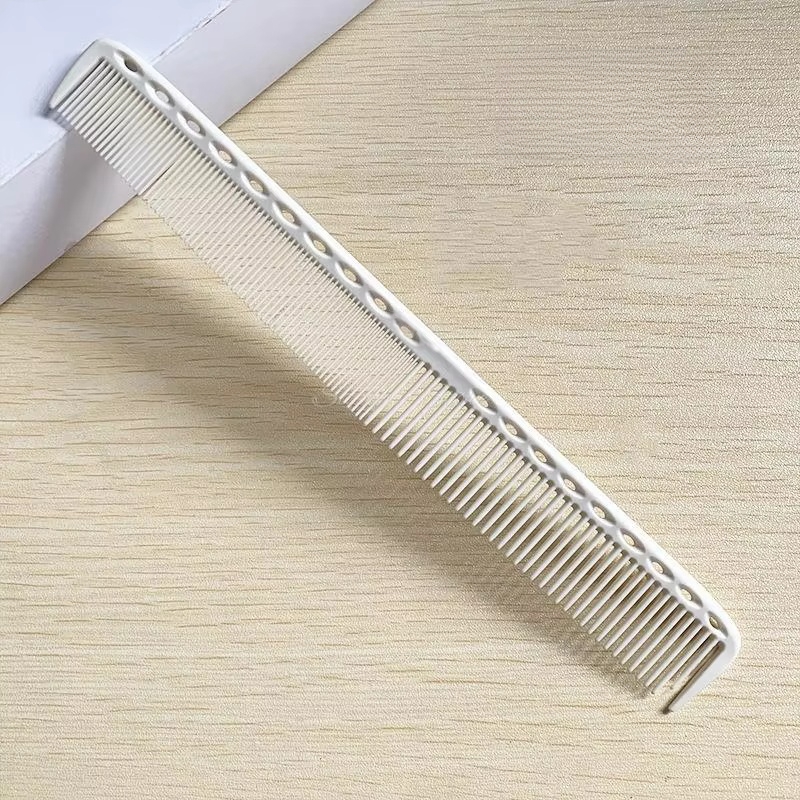 Peine de corte de pelo japonés de doble cara, herramientas antiestáticas multifuncionales de resina para barbería, 21,5 cm: Negro