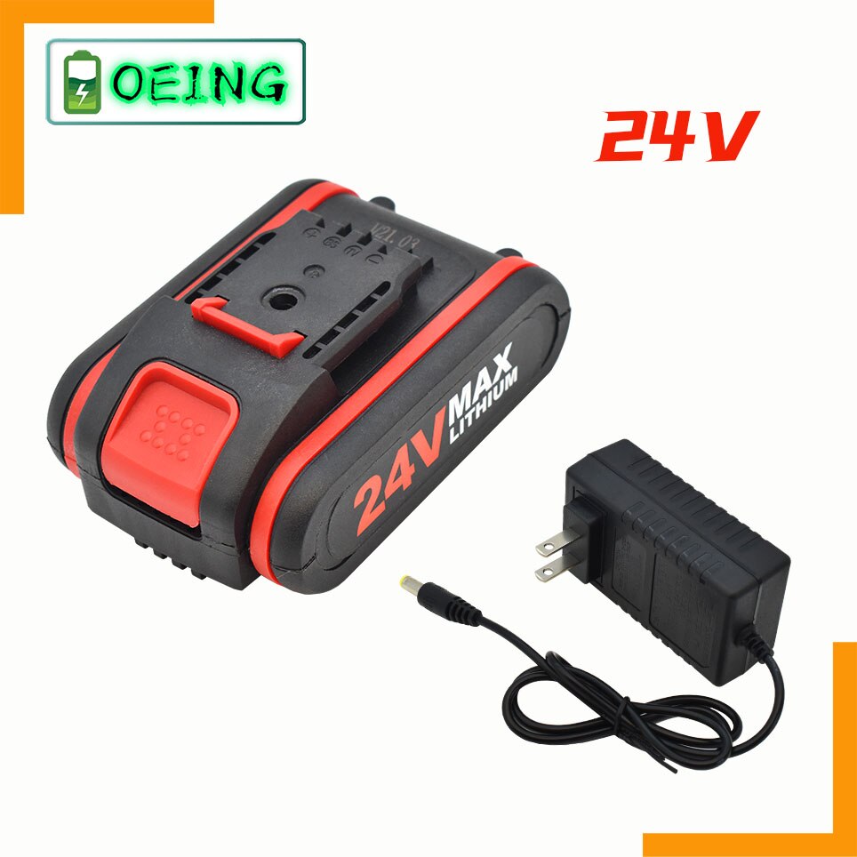 High Electric Pruning Saw Single Hand Electric Saw Logging Electric Chain Saw Charging 18650 battery 48V Battery +Charger: black