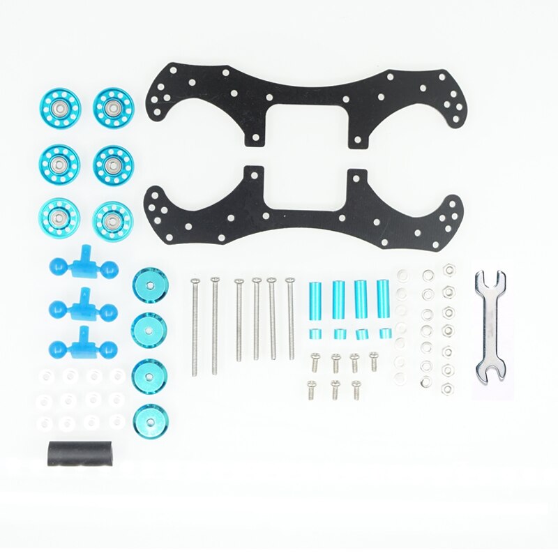 made tamiya MINI 4WD car setting VZ chassis 15526 rollers front rear spacers screws set 324 store: Blue