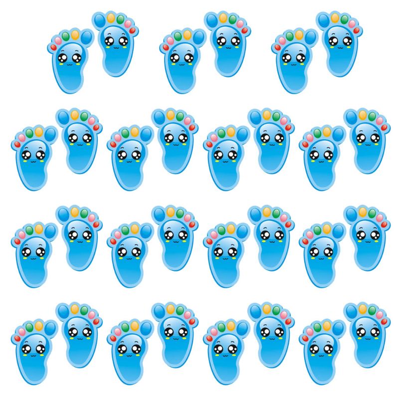 Pegatinas de suelo autoadhesivas para niños, calcomanías de huella de distancia Social, 15 pares, QX2E