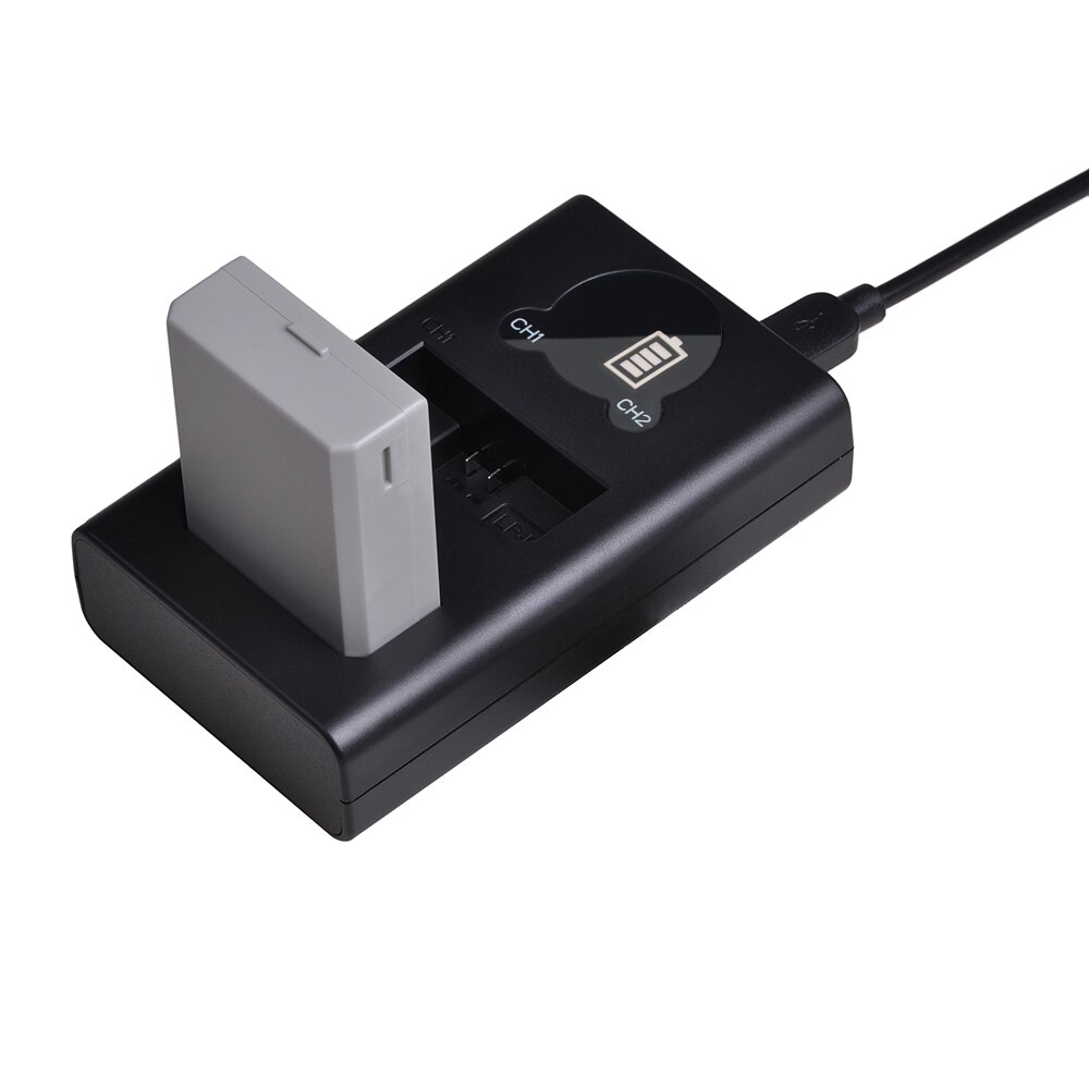 LP-E5 LPE5 LP E5 Camera Battery + LED Daul USB Charger for Canon EOS 1000D 500D 450D Kiss X3 X2 F EOS Rebel XS XSi Rebel T1i.: Charger and 1Battery