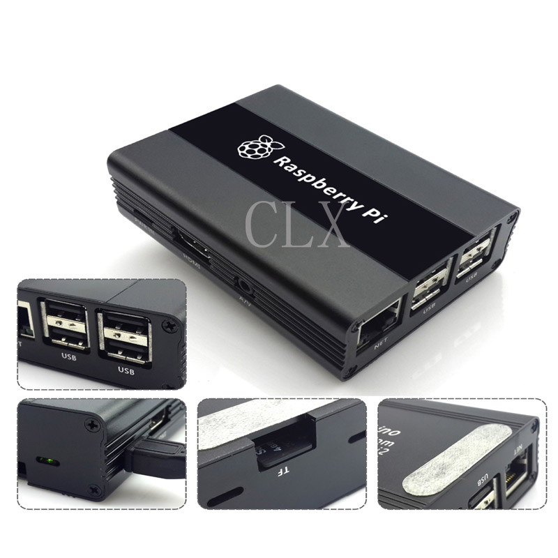 Raspberry pi aluminium behuizing raspberry  pi 3 metalen beschermdoos voor raspberry  pi 3b/3b+