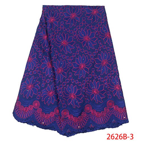 Schweizer Schleier Schnürsenkel in schweiz Afrikanischen Trockenen Spitzen Stoff Emboridery Baumwolle mit steinen KS2626B-1: Bild 3