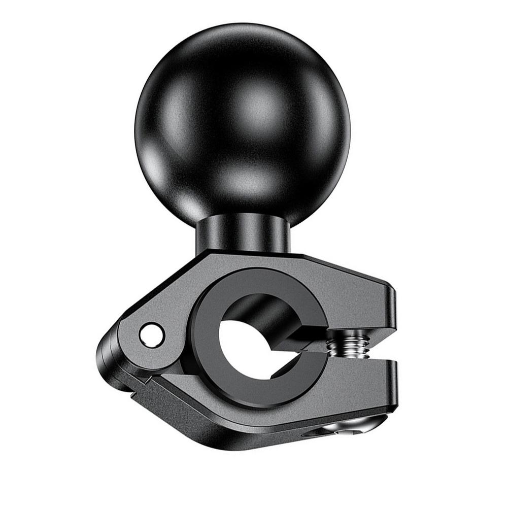 Soporte de bola de goma de 1 o 1,5 pulgadas para motocicleta, Base de montaje redonda o cuadrada de aluminio para Gopro y Garmin: Color blanco
