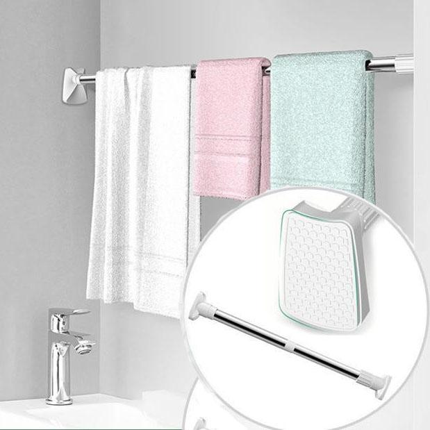 Telescopic Clothing Rod Adjustable Telescoping Shower Curtain Rods And Accessories Extendable Tension Pole Hanger Spring Loa