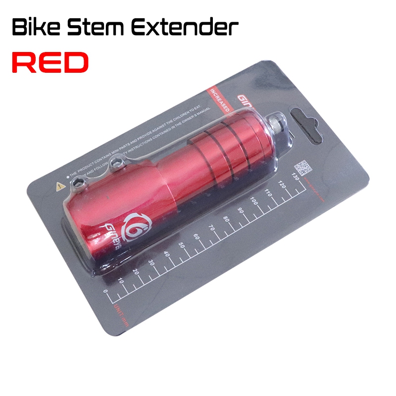 28.6mm cykel gaffel stilk forlænger cykel styret hæve op adapter aluminiumslegering højde øget stilk cykel tilbehør: Rød