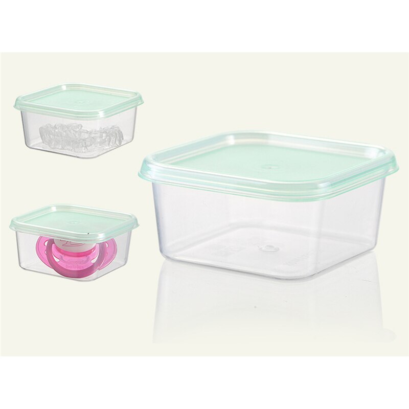 Mini portátil caixa selada crisper 4pcs caixas de comida para bebê recipiente bebê lanches caixas de armazenamento