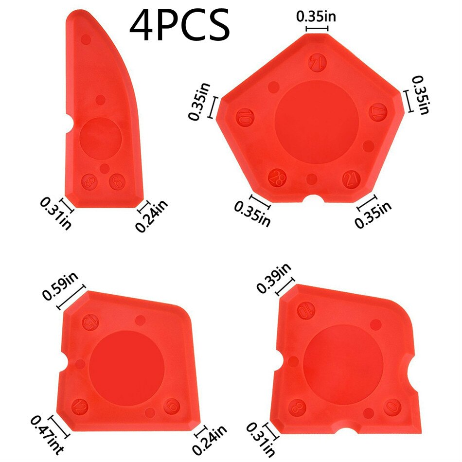 Ensemble d'outils pour le calfeutrage 3 en 1 finition d'étanchéité Silicone, outil fait main grattoir à coulis ensemble de raclette