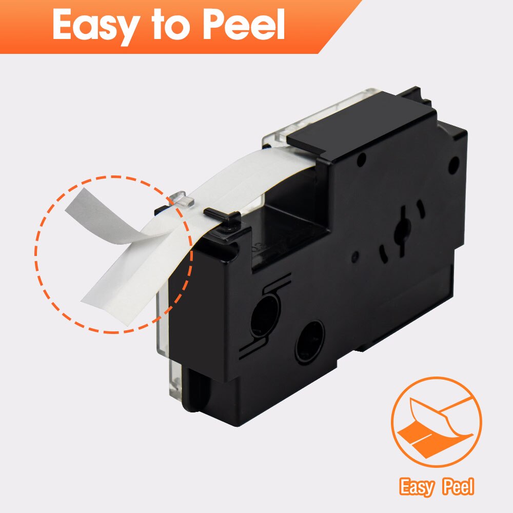 Ecowell 18Colors Compatible Casio XR-18WE XR-18X XR-18RD XR-18BU XR-18YW XR-18GN label tape for Casio KL-750 120 EZ Label Maker