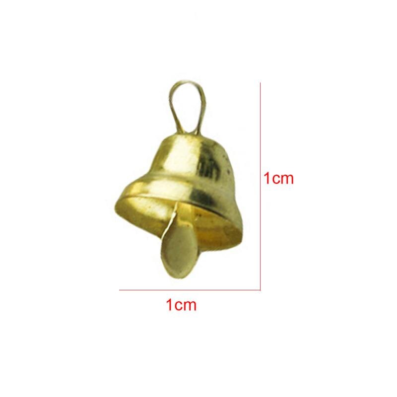 20 Stks/set Gold Jingle Bell Mini 11Mm Bells Kerstboom Opknoping Decor Craft Smeedijzeren Kerst Decor Bell