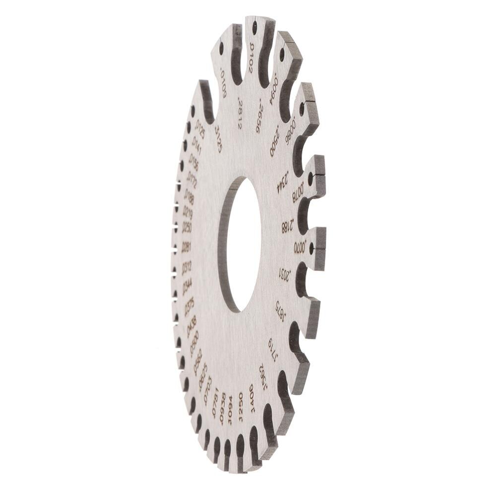 Metal Round SWG Wire Thickness Measurer Tester Ruler Diameter Measuring Gauging Lathe Tool