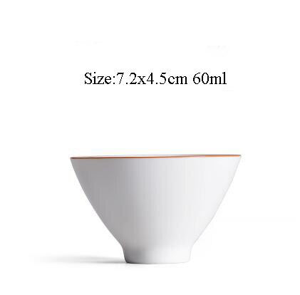 White Ceramic Tea Cup Ceramic Teacups Porcelain Cup: Style B