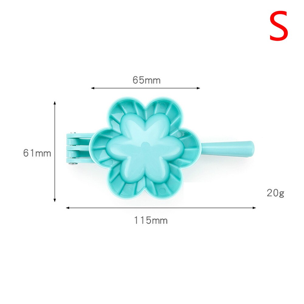 1PC S/M/L 3 Model Keuken Knoedel Mallen Plastic Deeg Druk Dumpling Pie Ravioli Mould Koken gebak Jiaozi Maker Chinese Voedsel: Flower S