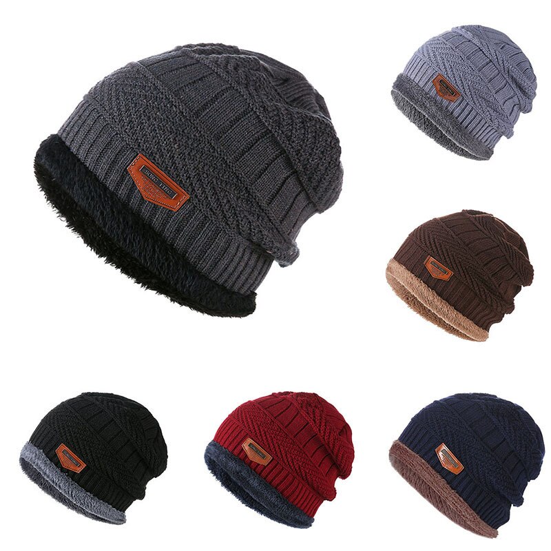 2 stücke Hütte Und Schal Kombination Winter männer Gestrickte Baseball Kappe Plus Samt Gepolsterte Lätzchen Schal Winddicht Und Warme Ich bin freien Warme