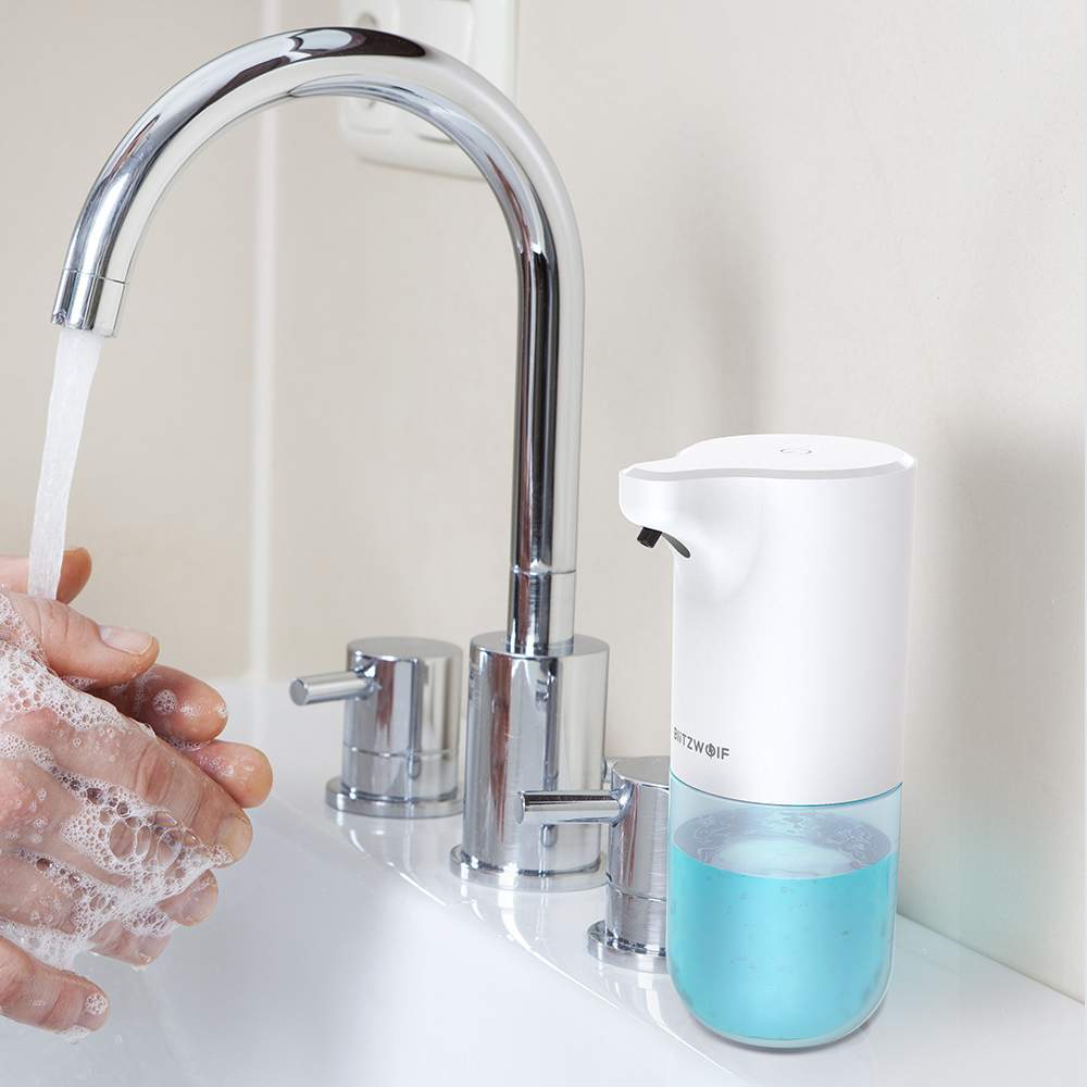 BlitzWolf BW-FD3 Automatic Soap Dispenser - 300ml Touchless Foam Dispenser - USB Rechargeable - IPX4 Waterproof