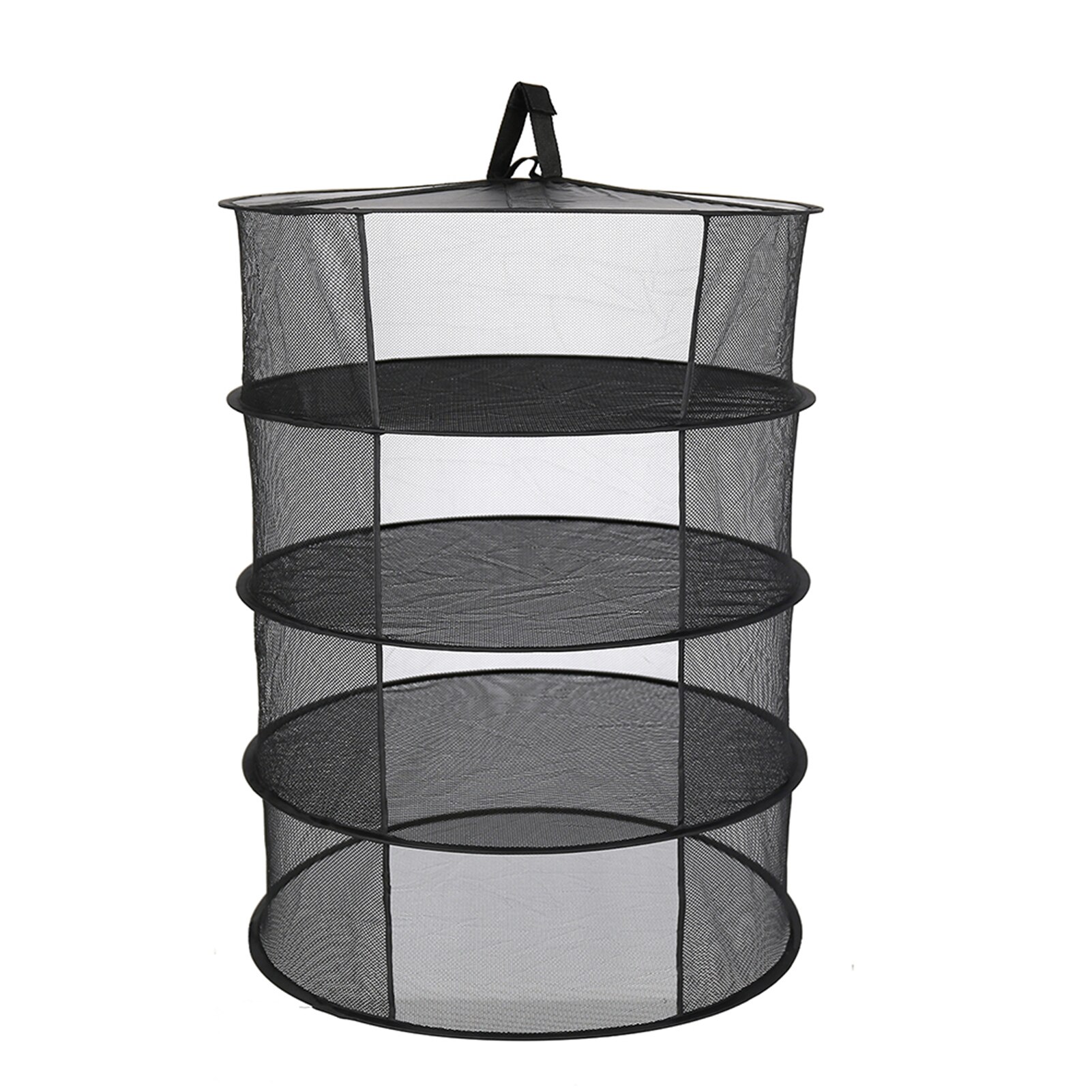 4/6/8 Layers Hanging Basket Folding Drying Net Rack Herb Dry Net Opening Shape Dryer Bag Mesh 600mm Diameter For Herbs Flowers
