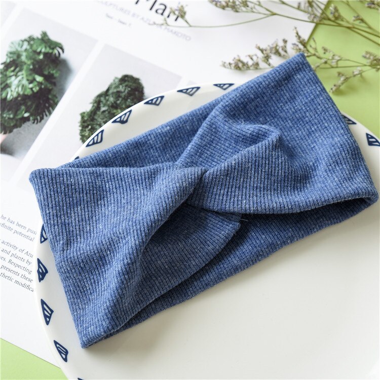 1 PC Winter Warm Ear Warmer Headwrap Xmas Girls' Crochet Headband Knitted Bow Hairband Hair Band Accessories: 01-B