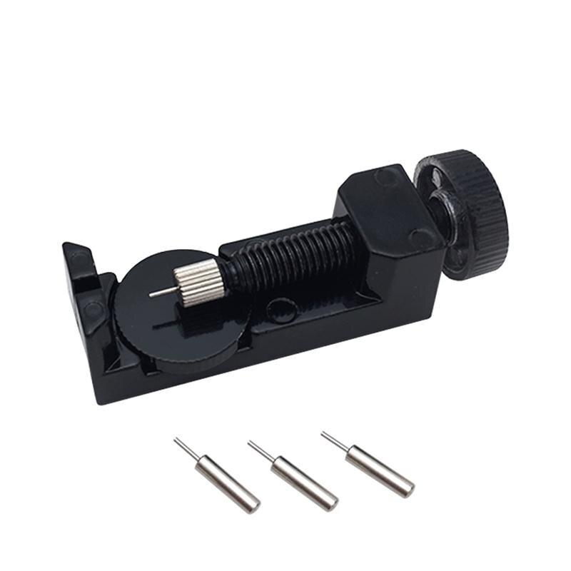 Watch Band Strap Link Pin Remover Repair Tool Kit for Watchmakers with Pack of 3 Extra Pins (Silver): Black