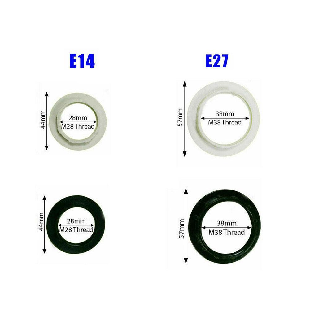 E27 Lampshade Ring Adapter Black/White Light Shades Collar Ring Adaptor Bulb Holder Lamp Shade Accessories