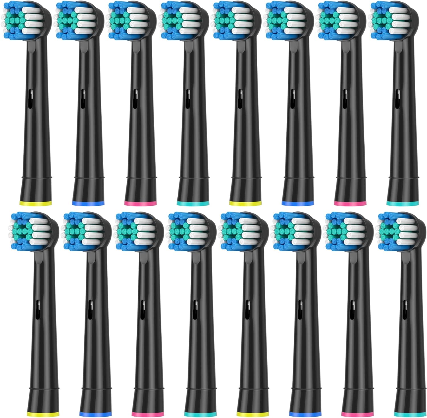 Compatibel met Oral B elektrische tandenborstel vervangende opzetborstels, precisie schone opzetborstel navullingen geschikt voor Oral B Pro: Zilver