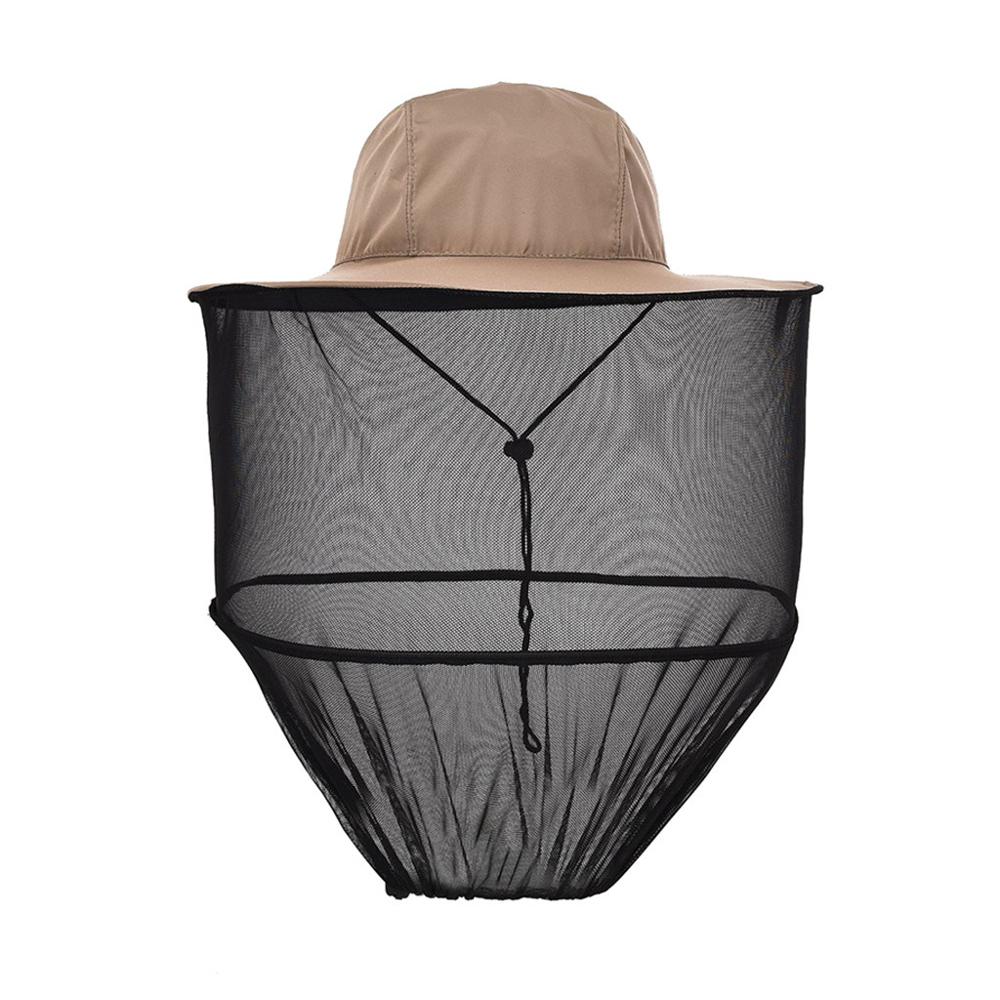 Fisk biavl gaze kasket anti myg solbeskyttelse felt jungle maske ansigts beskytte mesh cover cap hat myggenet hatte