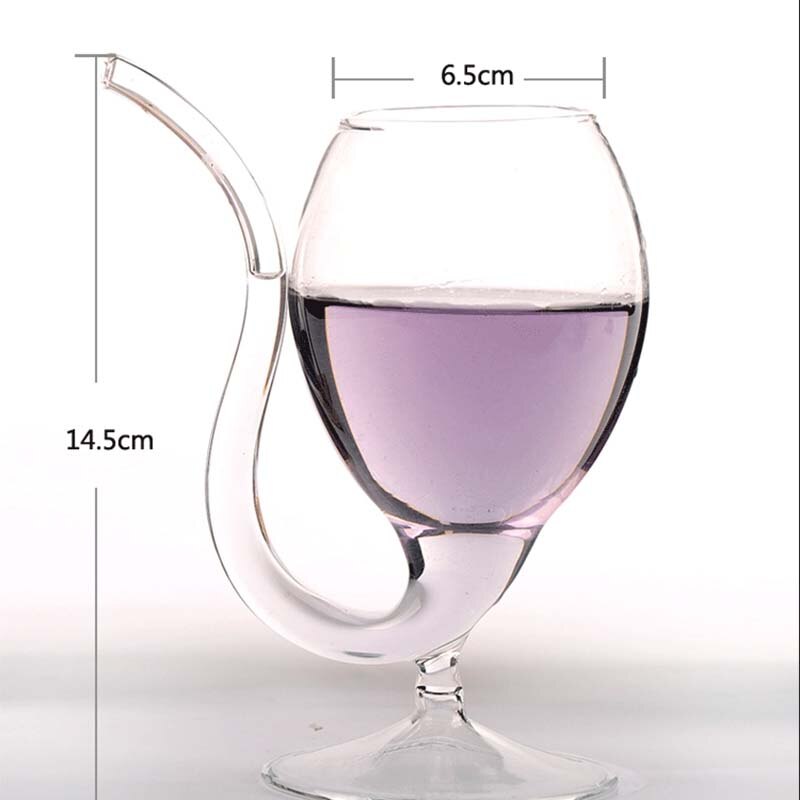 Vampire 250ml transparent vinglas med sugrör nyhet halm vinglas yizi
