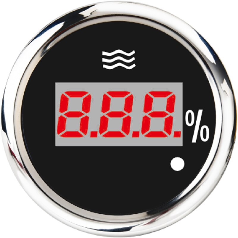 Jauge de niveau d'eau numérique Marine 0-190 Ohm/ 240-33 Ohm indicateur de niveau d'eau de bateau 12V/24V avec alarme adaptée pour Yacht de voiture