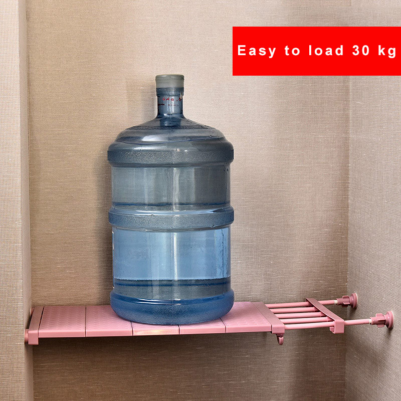 Adjustable Wardrobe Storage Shelf Wall Mounted Extendable Rack Cupboard Space Saving P7Ding
