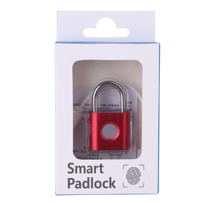Smart Biometric Fingerprint Padlock Keyless Drawer Lock Fingerprint Unlock File Cabinet Anti-theft Lock Suitcases Lock