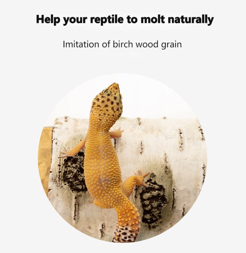 Reptile Habitat Resin Ornament Log Lizard Hideout Small Animal Cave Bark Bend Leopard Gecko Spider Snake Turtle Fish Shrimp