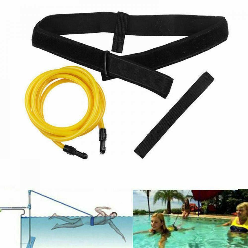 4M Premium Swimming Training Belt Aids Bungee Cord Exerciser Practicing Leash Swim Trainer Swimming Equipment for Kids Adults