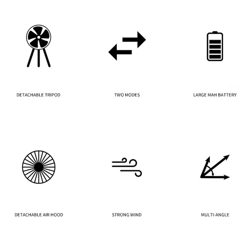2in1 Portable Fan Mini Small Fan with Tripod Flexible Stand Personal Cooling Fan for Bedroom Rechargeable Battery Fan