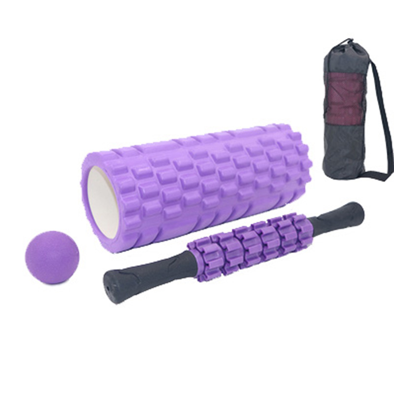 Yoga Foam Roller Column Fitness Pilates blocks Massage Sticks Balls Train Gym Massage Grid Trigger Point Therapy Physio Exercise: Purple1