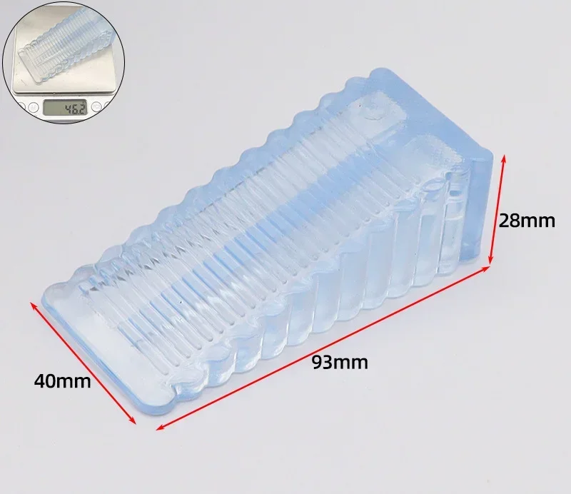 Tope de puerta de goma móvil, sin taladro, antideslizante, anticolisión, cuña frontal para el hogar, Protector de muebles: YELLOW