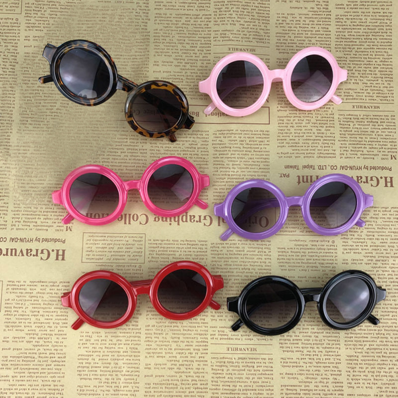 6 farver småbørn børn solbriller dreng pige solide leopard solbriller børn briller strand briller