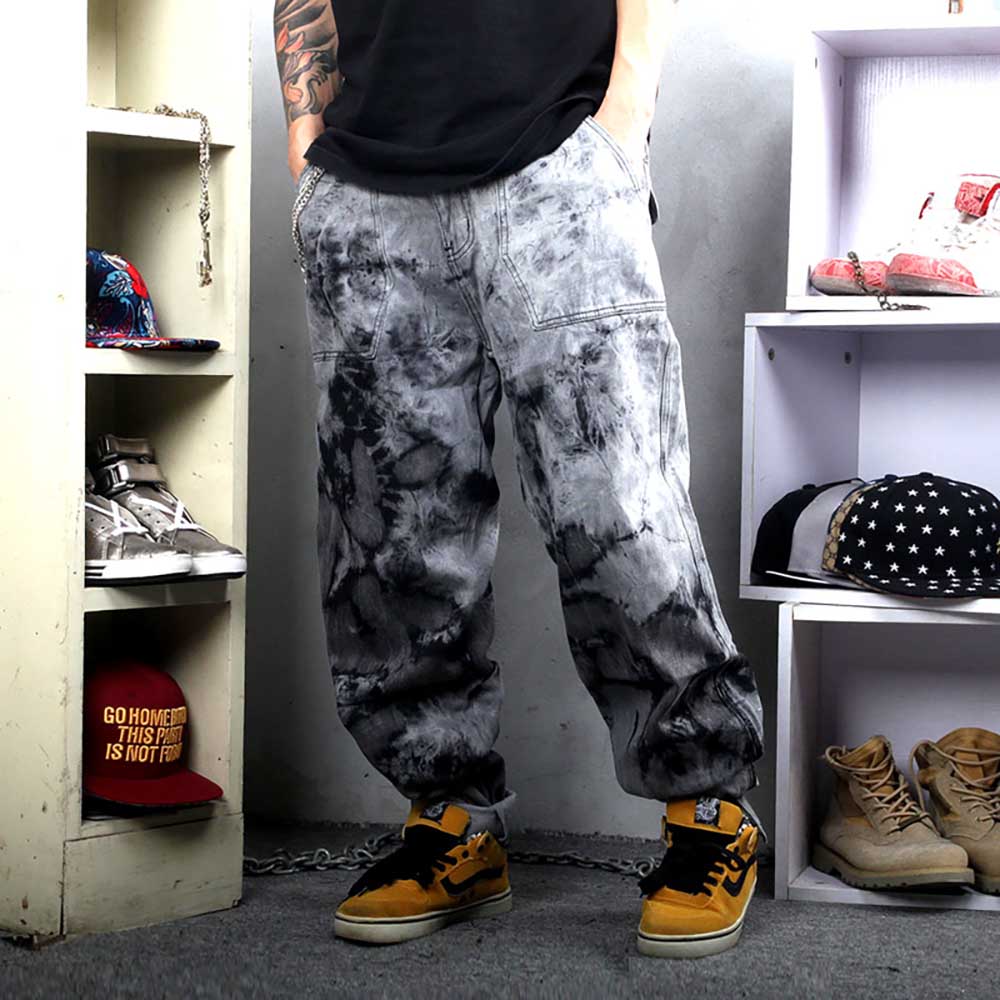 Camouflage Jeans Men Casual Denim Pants Straight Loose Baggy Trousers Streetwear Men Clothing Plus Size Jeans