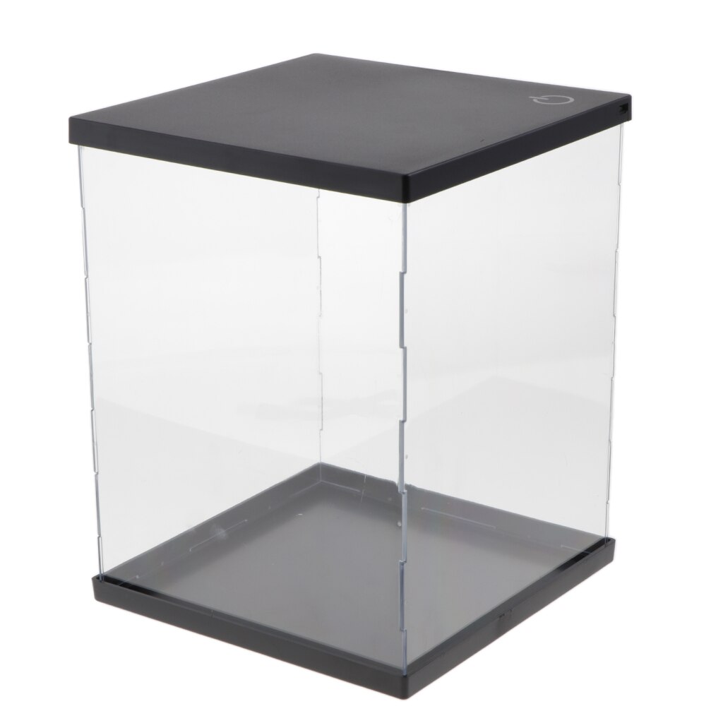 Acrylic Display Trophy Perspex Display Case Dustproof W/ Lights 8x8x14