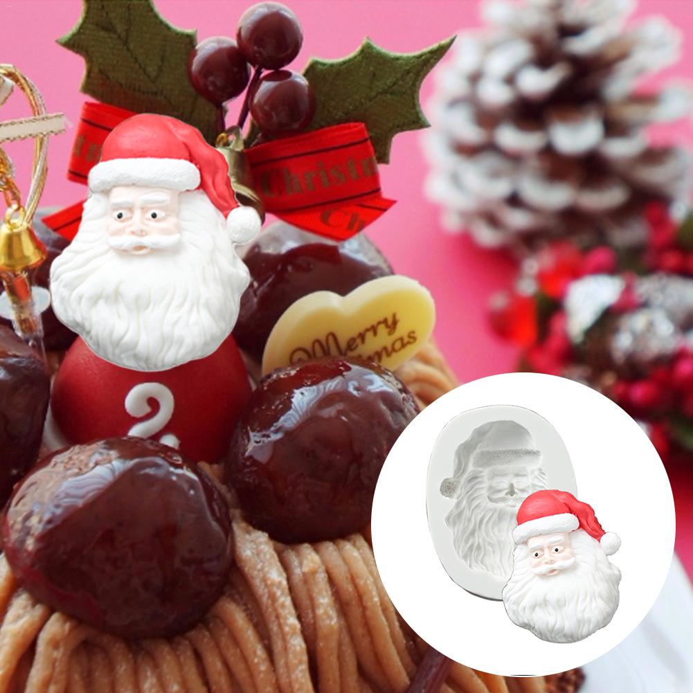 Santa Claus Silicone Mold Christmas DIY Cake Pudding Chocolates Party Decorating Kitchen Baking Tools
