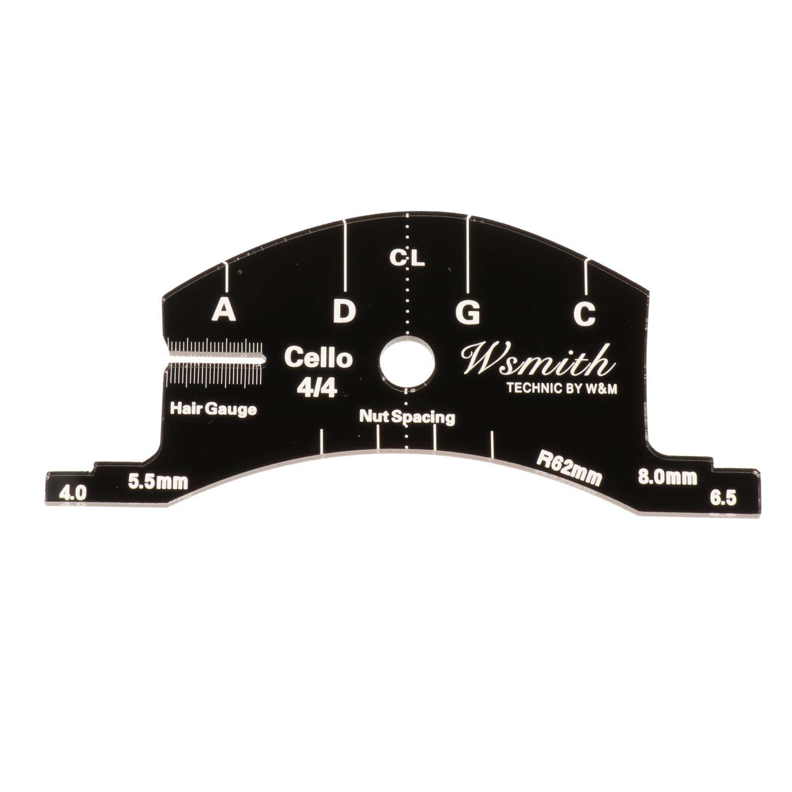 1/2 3/4 4/4 Size Violin Bridge Template Reference Tool for Cello Viola Violin