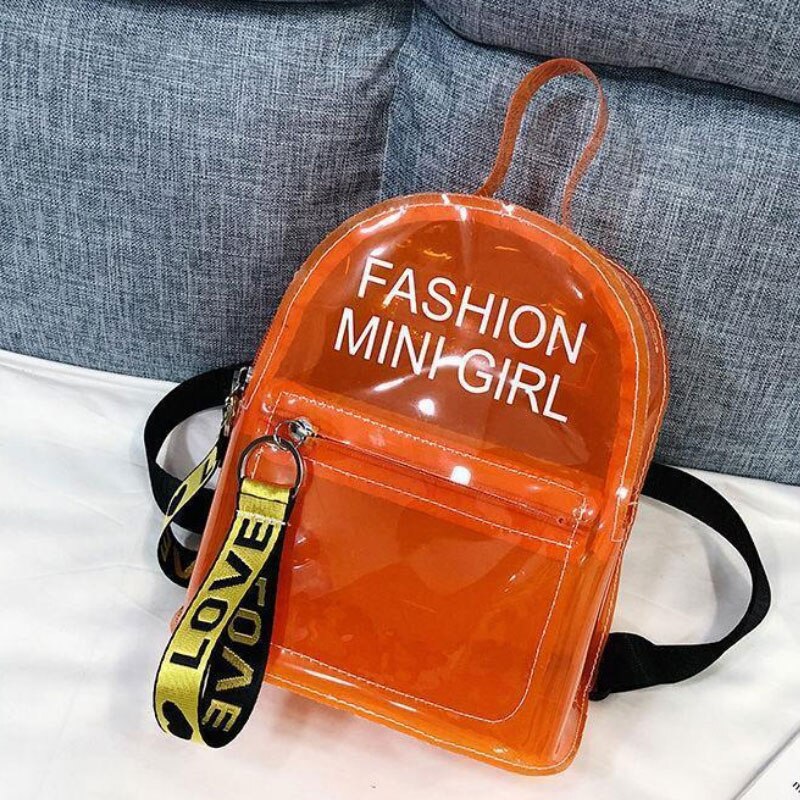 2020 moda estilo barato plástico senhoras casual mini mochilas sacos de telefone celular transparente meninas bolsas