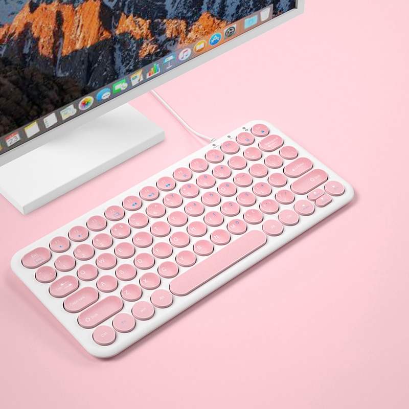 Mini clavier filaire silencieux bouton rond ergonomie clavier de jeu pour Macbook Lenovo Dell Asus HP ordinateur portable clavier Gamer