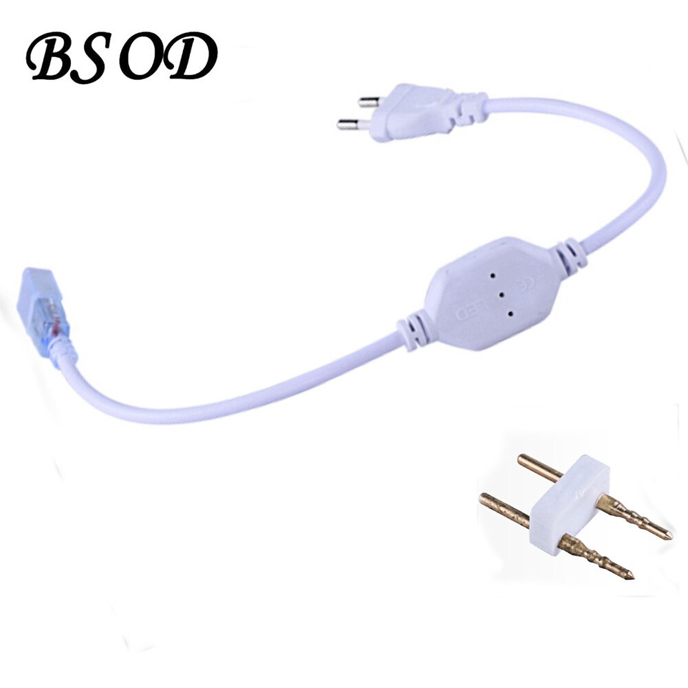 AC110-240V 4A LED Strip Extend Wire EU Plug 2 Pin for Single Neon led Strip Power Supply Plug
