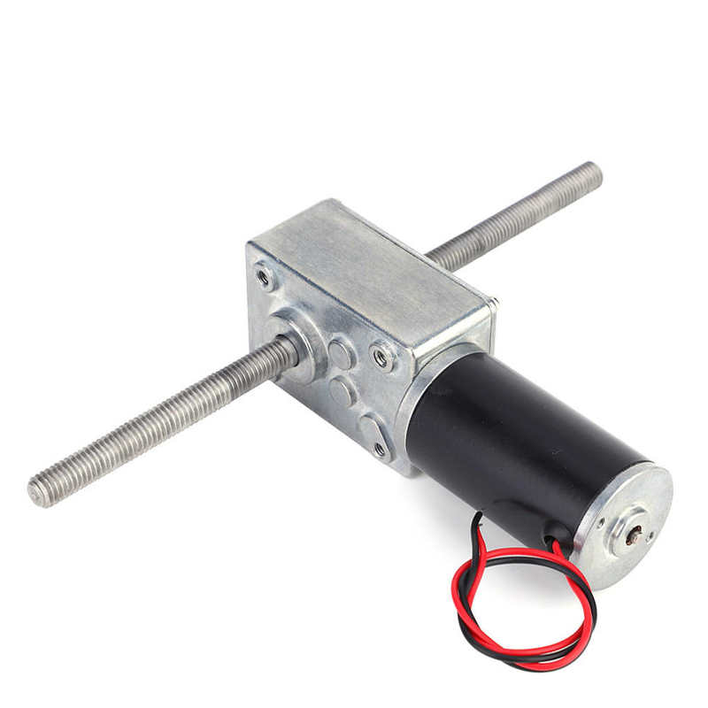 Dual Shaft Gear Motor Worm Gear Motor 24V for High Precision Corrosion Resistance Low Loss Home Use