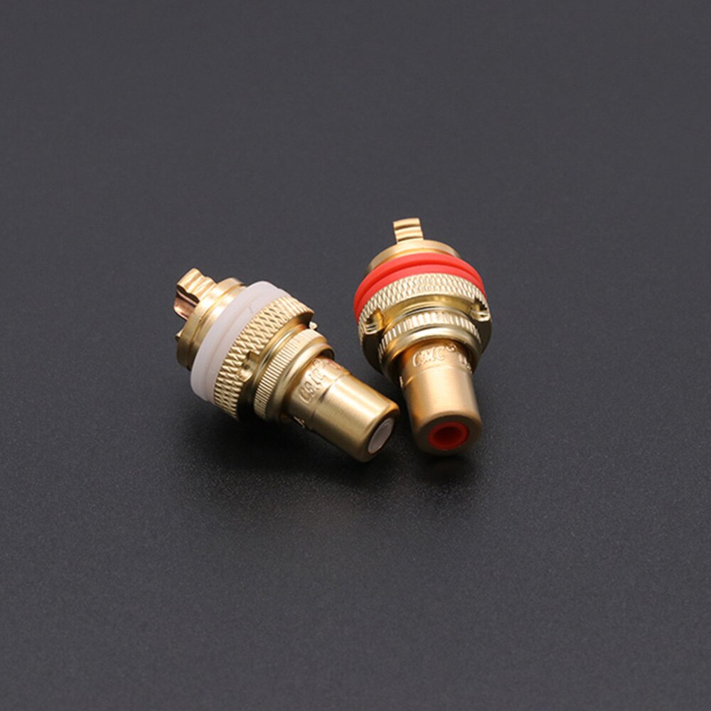 8 Stuks Gold Rca Jack Hifi Terminals Pom Isolatie High-End Rca Socket Adapter Av Terminal Phono Connector