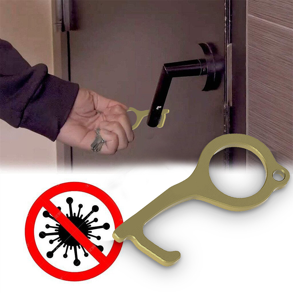Contactless Safety Door Opener Safety Protection Isolation Brass Key Door Opener Door Opener Hands Free Touchless Foot Door Open