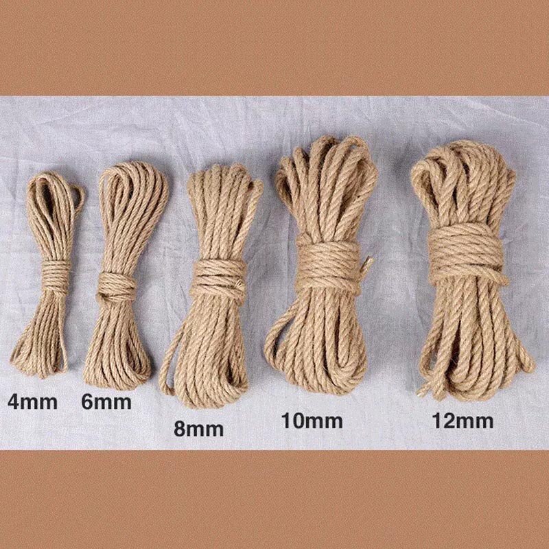10M Natural Burlap Hessian Jute Twine Cord Hemp Ro... – Grandado