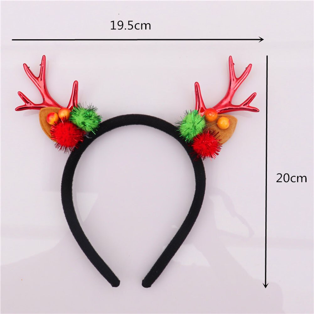Diadema decorativa con astas de Navidad para niña, diadema de astas de reno, diadema de alce FIF66
