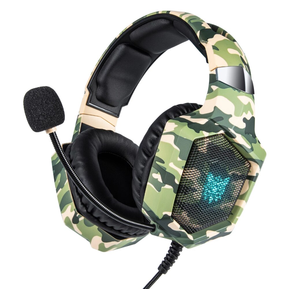 ONIKUMA K8 casque de jeu RGB lumière filaire casque annulation de bruit pour PC/PS4/XBOX casque stéréo pour Gamer