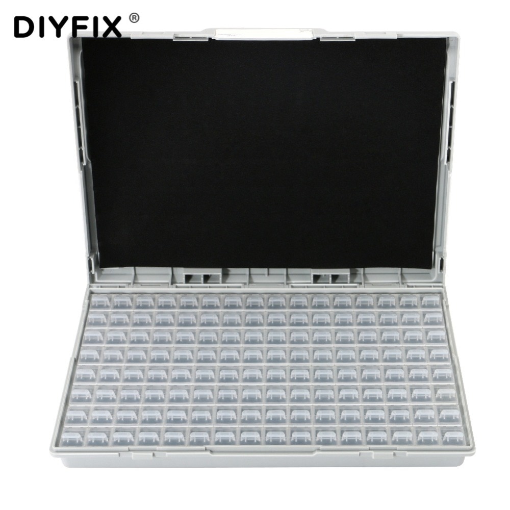 DIYFIX Enclosure SMD SMT IC Resistor Capacitor Electronics Storage Case Organizers ESD Safe Precision Component Enclosures Boxes