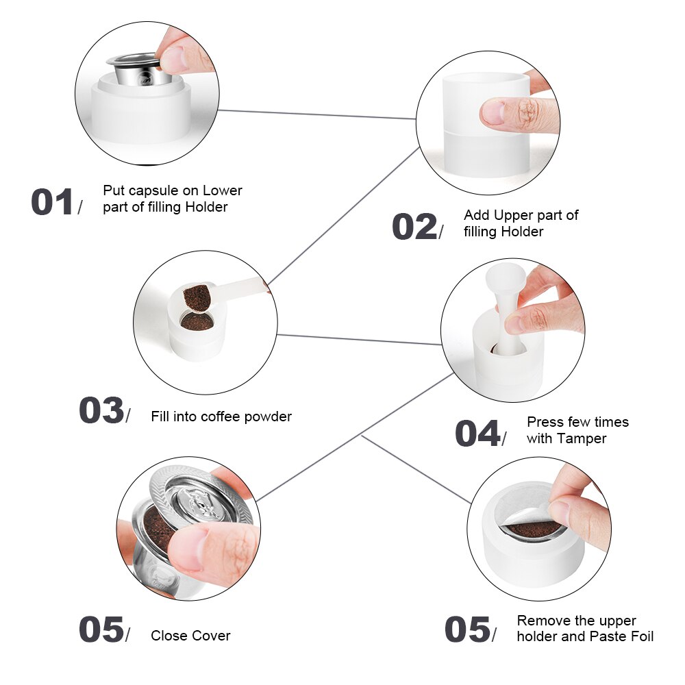 ICafilas Kaffee Werkzeuge Zubehör, Dosierung Ring Für Nespresso Kaffee Kapseln, Schnelle Kontrolle, PP Lebensmittel Klasse Material